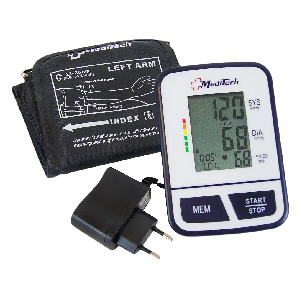 Тонометр автоматический Meditech МТ-30, 1 шт, с адаптером фото