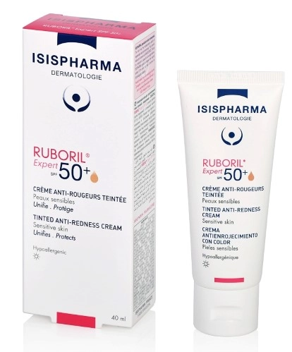 Isispharma ruboril expert дневной тонирующий крем от покраснений, крем для лица, 40 мл, 1 шт, SPF 50+ фото