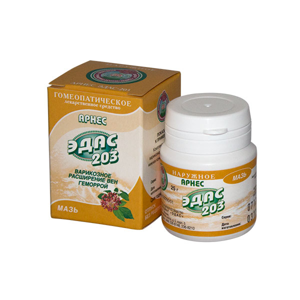 Эдас-203 Арнес, мазь для наружного применения гомеопатическая, 25 г, 1 шт. фото