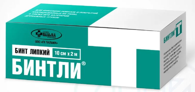 Бинтли Т, бинт липкий фиксирующий, 10 см х 2 м, 1 шт, нетканая основа фото