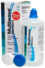 Multiwave standart, универсальный офтальмологический раствор, 250 мл, 1 шт, с контейнером, для ухода за контактными линзами фото