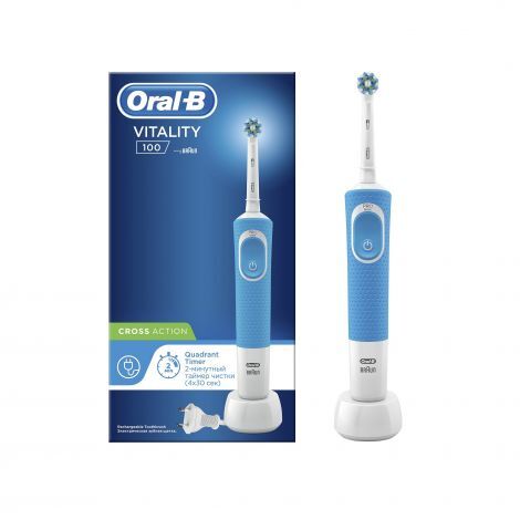 Oral-b Vitality Cross Action Зубная щетка электрическая, D100.413.1, щетка зубная, 1 шт, с зарядным устройством тип 3757 фото