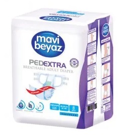 Mavi Beyaz Подгузники для взрослых, размер L, 8 шт, 110-150 см фото