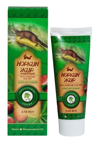 Норкин жир гель-эликсир для вен Подагровое дерево, гель, 70 мл, 1 шт. фото