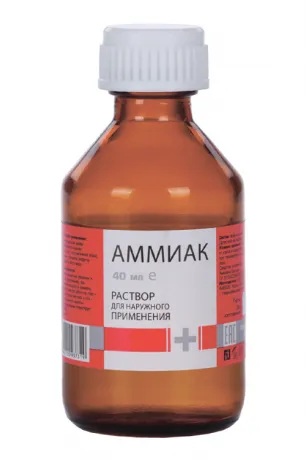 Аммиак, 10 %, раствор для наружного применения и ингаляций, 40 мл, 1 шт. фото