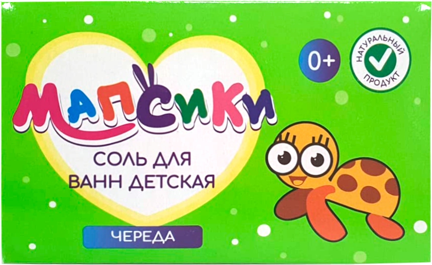 Мапсики Детская Морская соль для ванн, соль для ванн, 150 г, 1 шт, с экстрактом череды фото