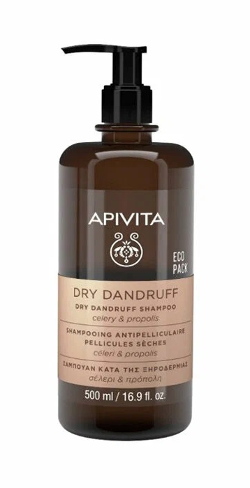 Apivita Шампунь против перхоти для сухих волос с сельдереем и прополисом, шампунь, 500 мл, 1 шт. фото