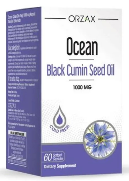 Orzax Ocean Масло семян черного тмина, 1000 мг, капсулы, 60 шт. фото