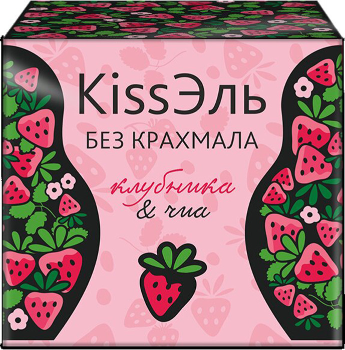 Сибирская клетчатка Kissэль Клубника, кисель, 14 г, 8 шт, без крахмала фото