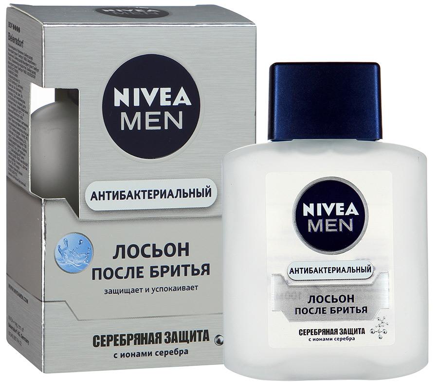Nivea Men Лосьон после бритья Серебряная защита антибактериальный, лосьон, 100 мл, 1 шт. фото