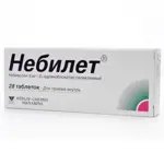 Небилет, 5 мг, таблетки, 28 шт. фото