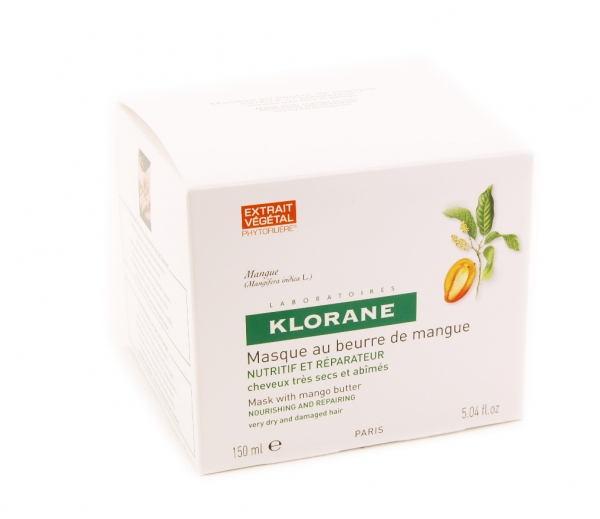 Klorane Питательная маска с маслом манго, крем-маска для волос, 150 мл, 1 шт. фото