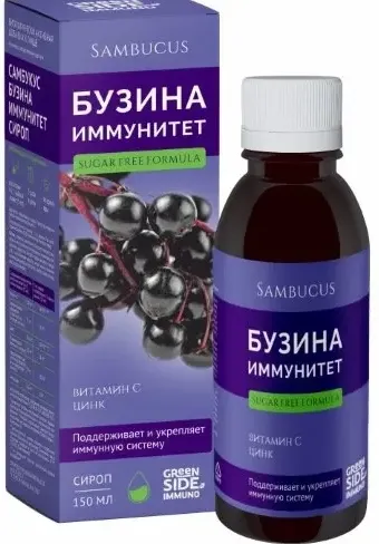 Самбукус бузина иммунитет сироп, сироп для приема внутрь, 150 мл, 1 шт. фото