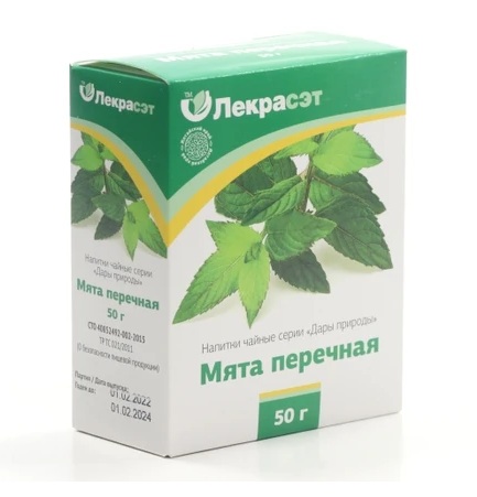 Напитки чайные серии Дары природы Мята перечная, фиточай, 50 г, 1 шт. фото