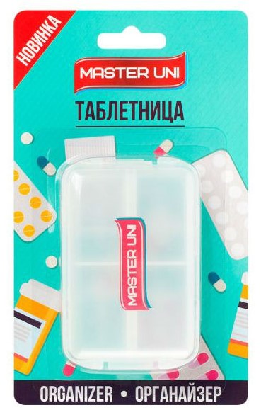 Master Uni Таблетница органайзер на 7 дней, 1 шт. фото