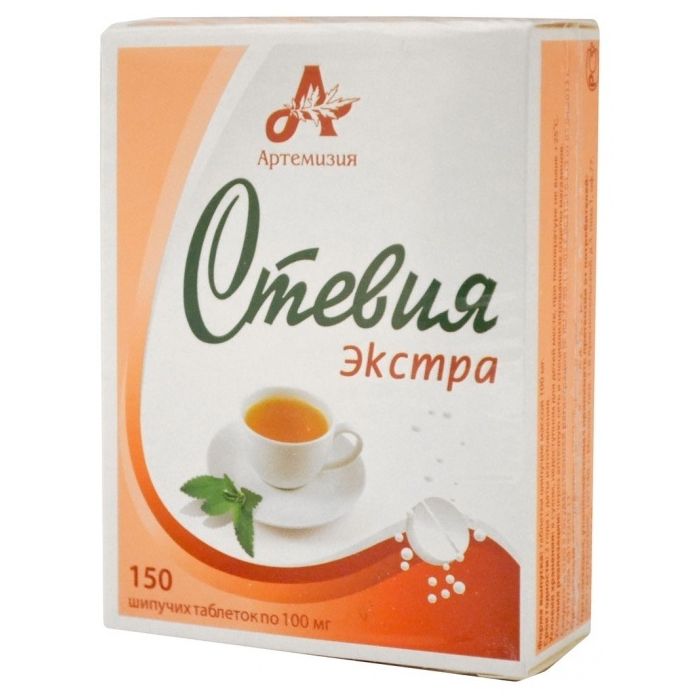 Стевия Экстра, 100 мг, таблетки шипучие, 150 шт. фото