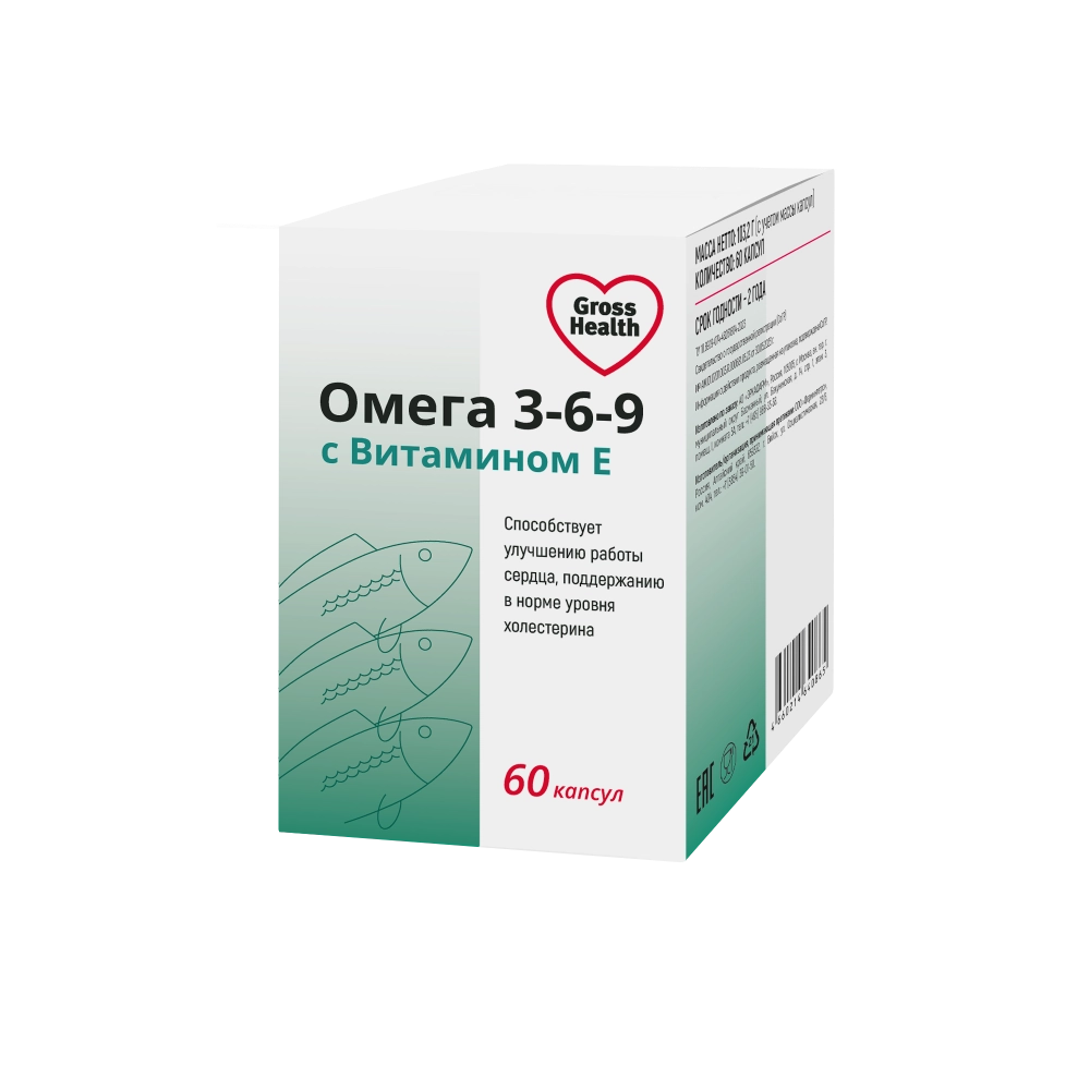 Gross Health Омега-3-6-9 с витамином Е, капсулы, 60 шт. фото
