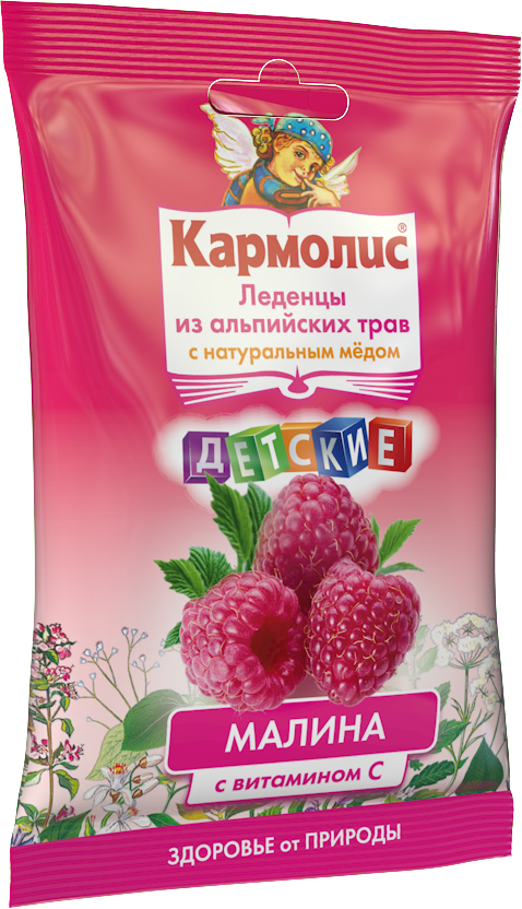 Кармолис Леденцы с медом и витамином С, 4.16 г, леденцы, 75 г, 1 шт, малина, для детей фото