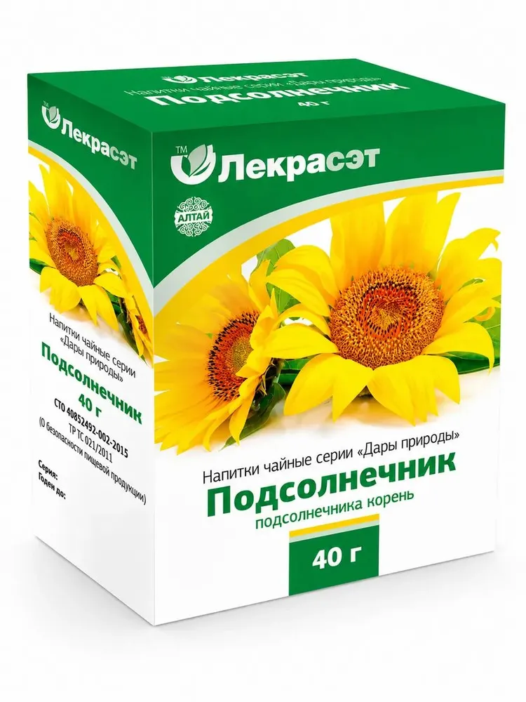 Подсолнечник корень, фиточай, 40 г, 1 шт. фото