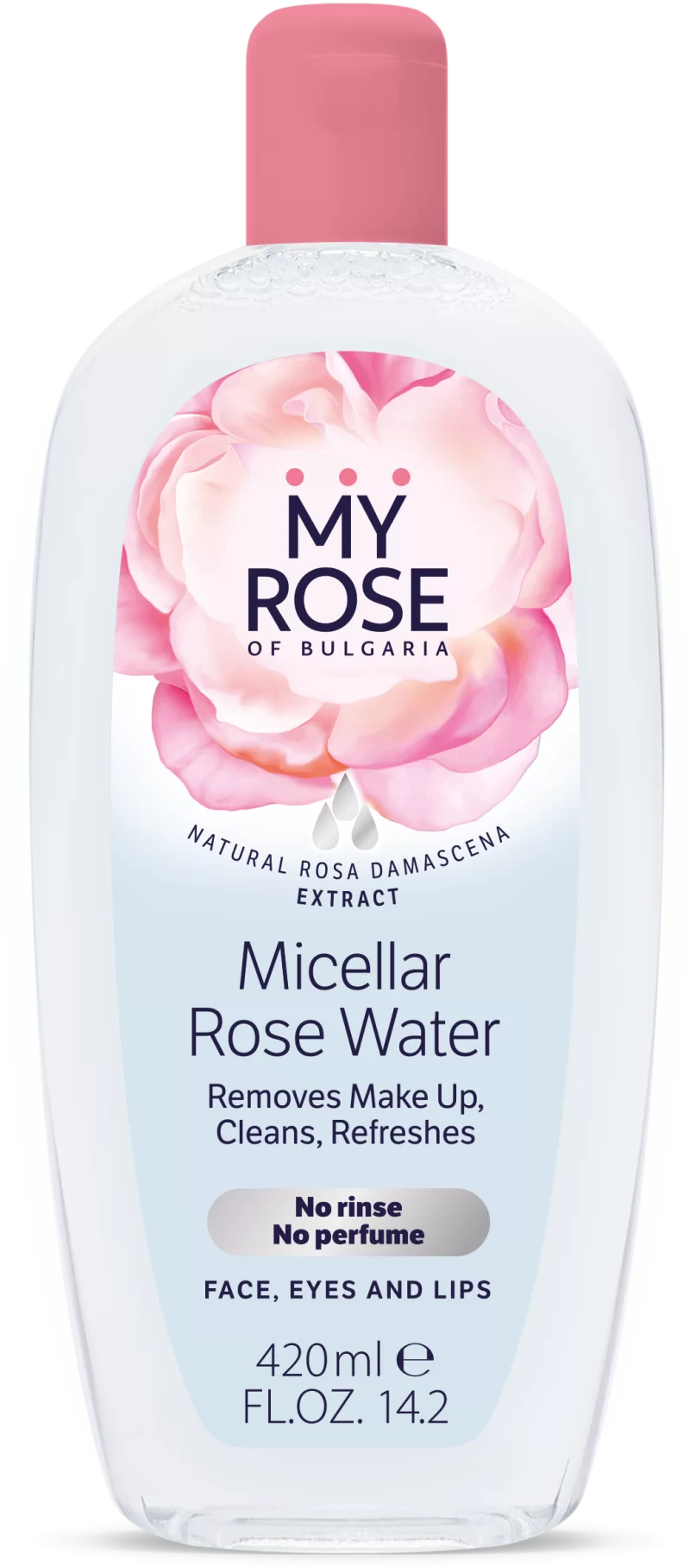 My Rose of bulgaria розовая вода, вода мицеллярная, 420 мл, 1 шт, для снятия макияжа с лица и глаз фото