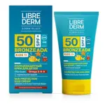 Librederm Bronzeada детский солнцезащитный крем SPF50+, крем, 150 мл, 1 шт, с омега 3-6-9 и термальной водой фото 