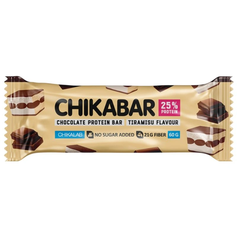 Chikalab батончик глазированный с начинкой, батончик, 60 г, 1 шт, тирамису фото