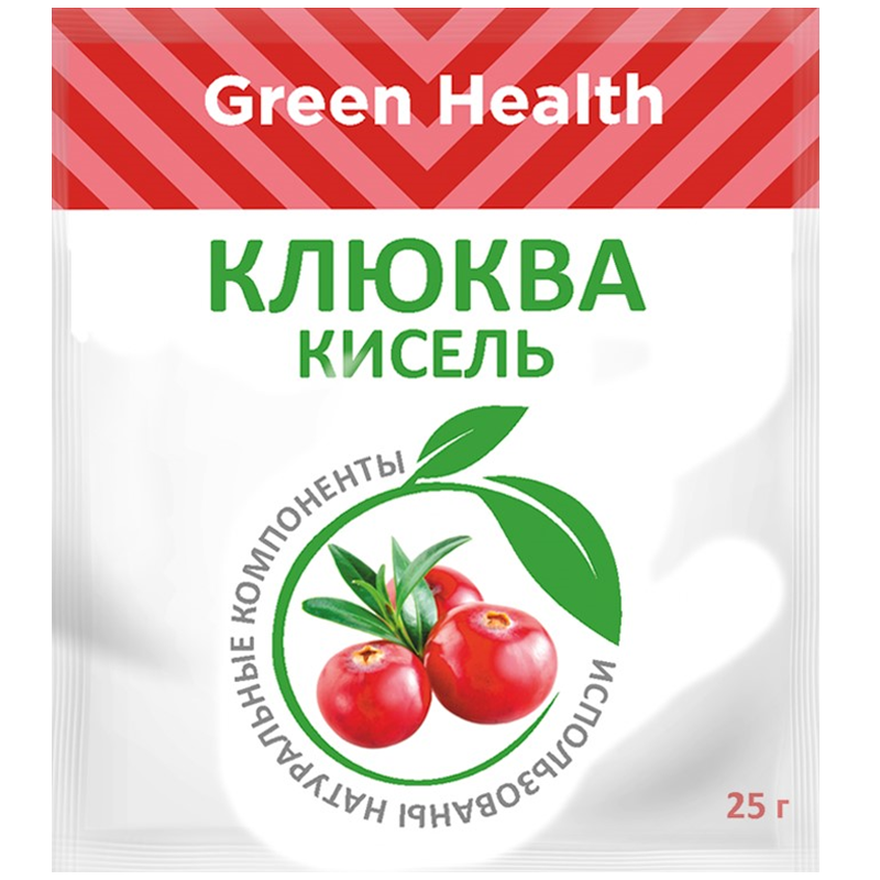 Грин Хэлф Кисель Клюква без сахара, 25 г, 1 шт. фото