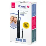 B.Well Электрическая звуковая зубная щетка PRO-850, щетка зубная, 1 шт, черная фото