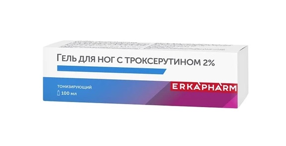 Эркафарм Гель для ног с троксерутином, 2%, гель для ног, 100 мл, 1 шт. фото