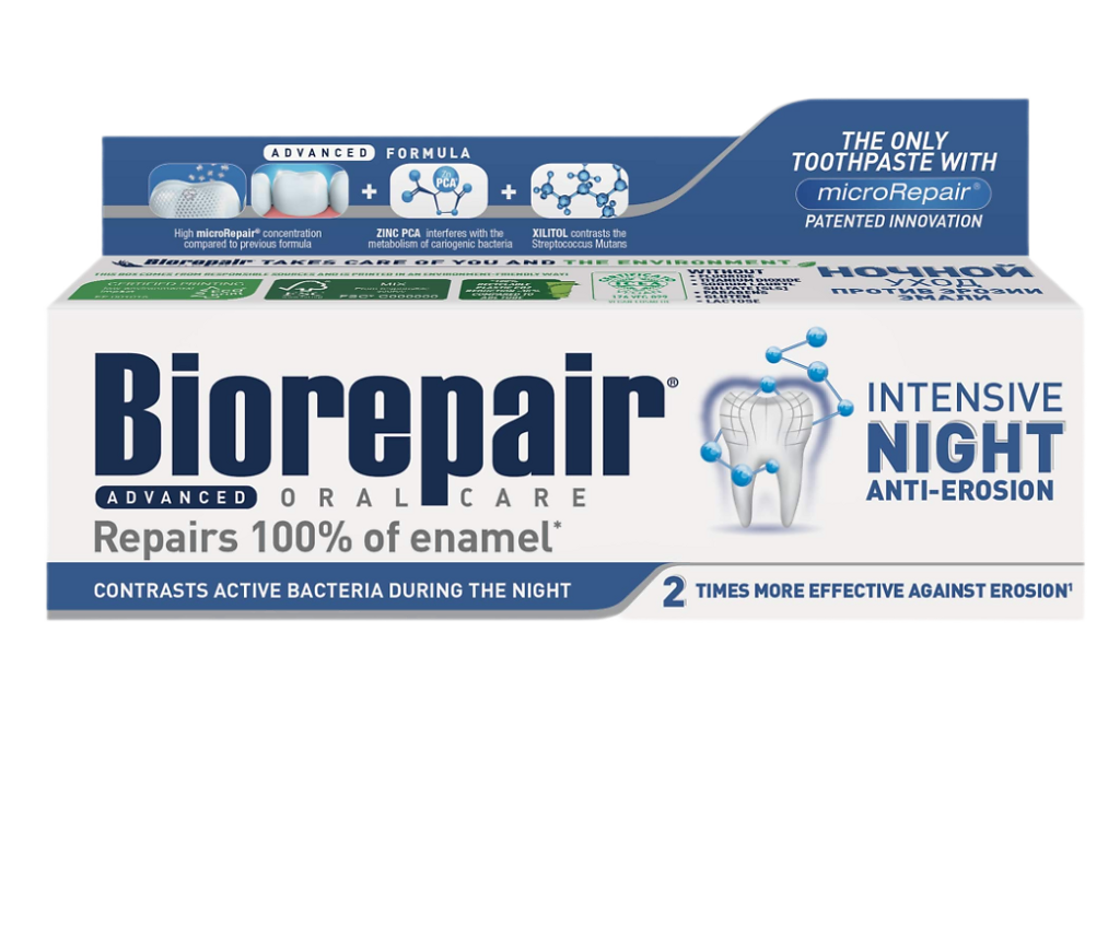 Biorepair Зубная паста ночное интенсивное восстановление, паста зубная, 75 г, 1 шт. фото
