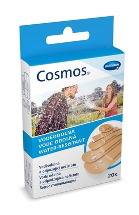 Cosmos Water-Resistant Пластырь, пластырь медицинский, 20 шт, 5 размеров, водоотталкивающий фото