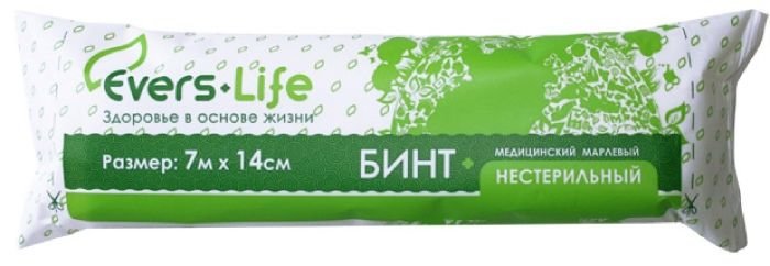 Бинт марлевый медицинский нестерильный, 7 м х 14 см, 1 шт. фото
