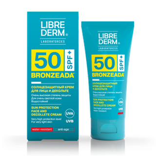 Librederm Bronzeada солнцезащитный крем для лица и декольте, крем, 50 мл, 1 шт, SPF 50 фото