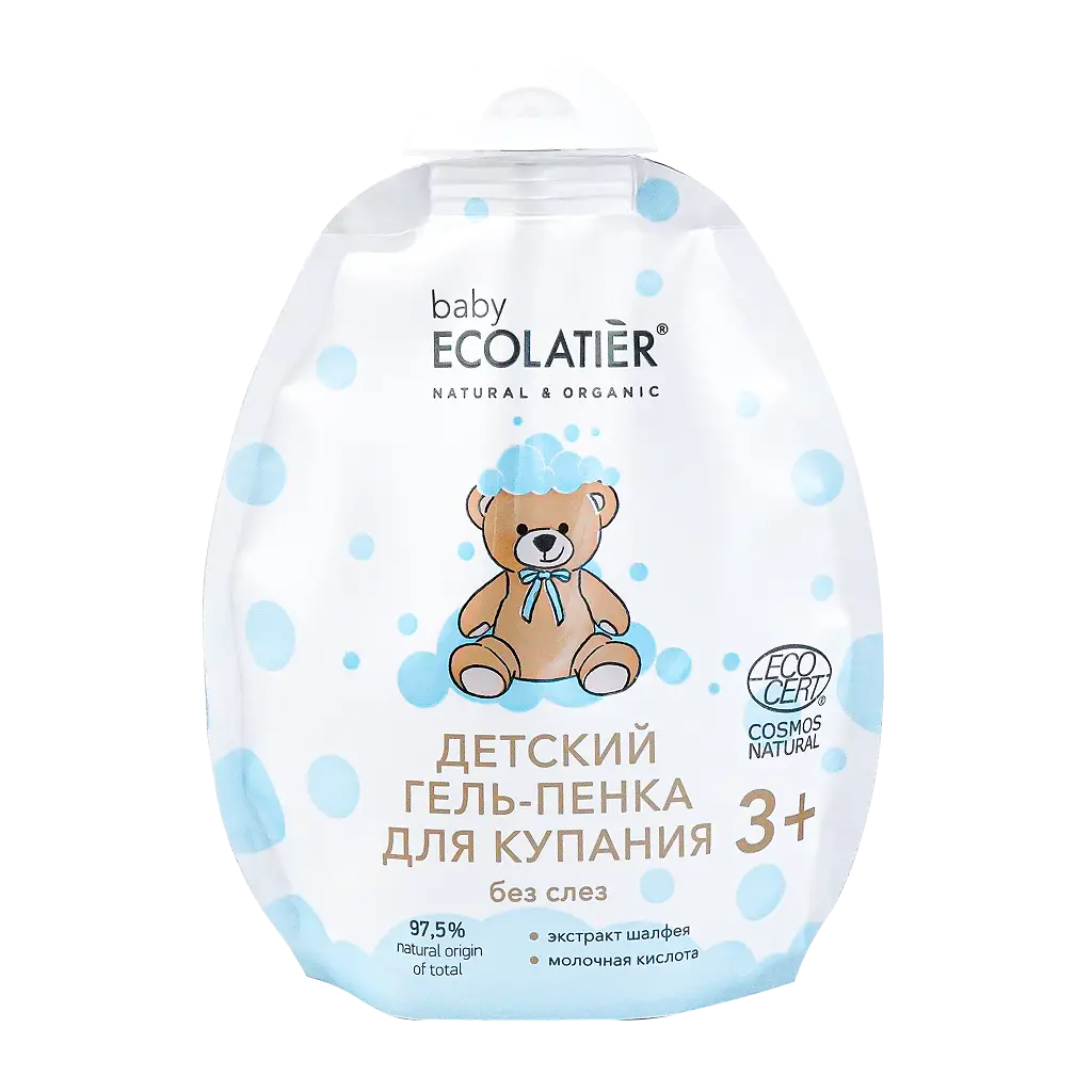 Ecolatier baby Гель-пенка для купания, гель-пенка, 250 мл, 1 шт, без слез фото