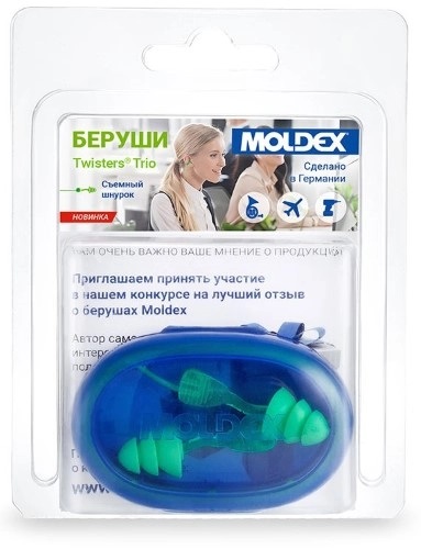Moldex Twisters Trio Беруши противошумные со съемным шнурком, 2 шт, пара фото