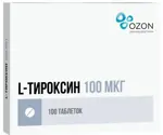 L-Тироксин, 100 мкг, таблетки, 100 шт. фото