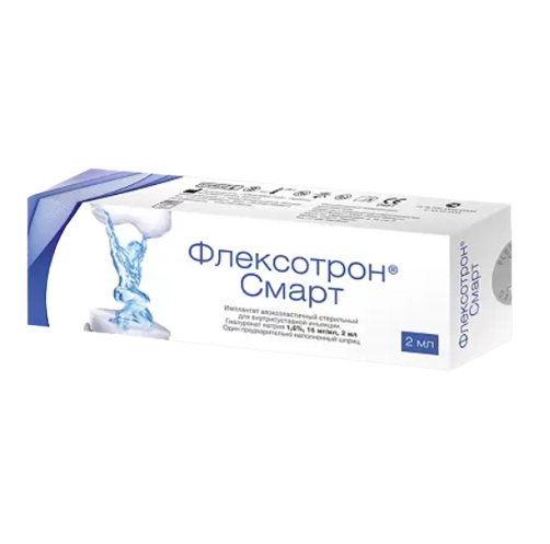 Флексотрон Смарт Имплантат вязкоэластичный, 1.6%, раствор для внутрисуставного введения, 2 мл, 1 шт. фото