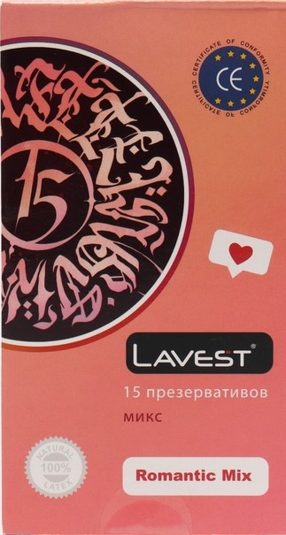 Lavest Romantic Mix Презервативы, презервативы, 15 шт. фото