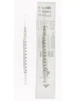 Шприц инсулиновый U-100, 1 мл, шприц в комплекте с иглой, 100 шт, 27G (0.4х13) фото 3