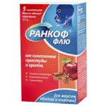 Ранкоф флю, порошок для приготовления раствора для приема внутрь, 17 г, 5 шт, яблоко + корица фото