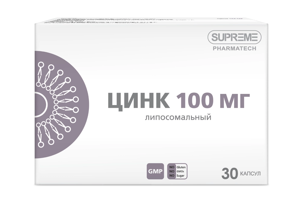 Липосомальный цинк, 100 мг, капсулы, 30 шт. фото