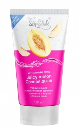 СлипСлайд Гель-смазка интимная увлажная романтическая формула, гель, 150 мл, 1 шт, сочная дыня фото