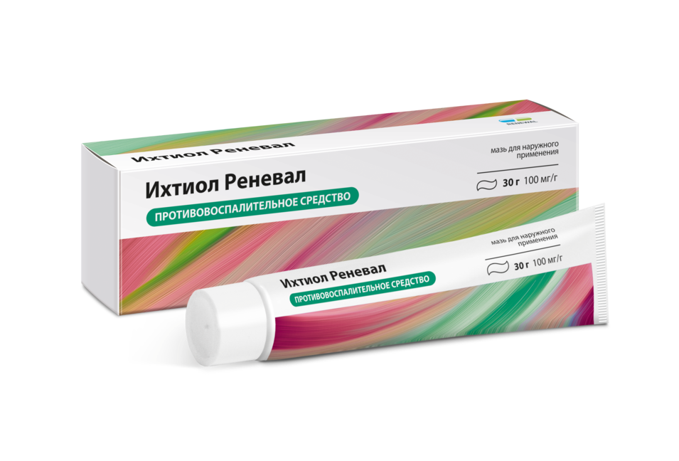 Ихтиол Реневал, 10%, мазь, 30 г, 1 шт. фото
