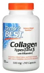 Doctor's Best Коллаген 1 и 3 типа с витамином С, 810 мг, капсулы, 240 шт. фото