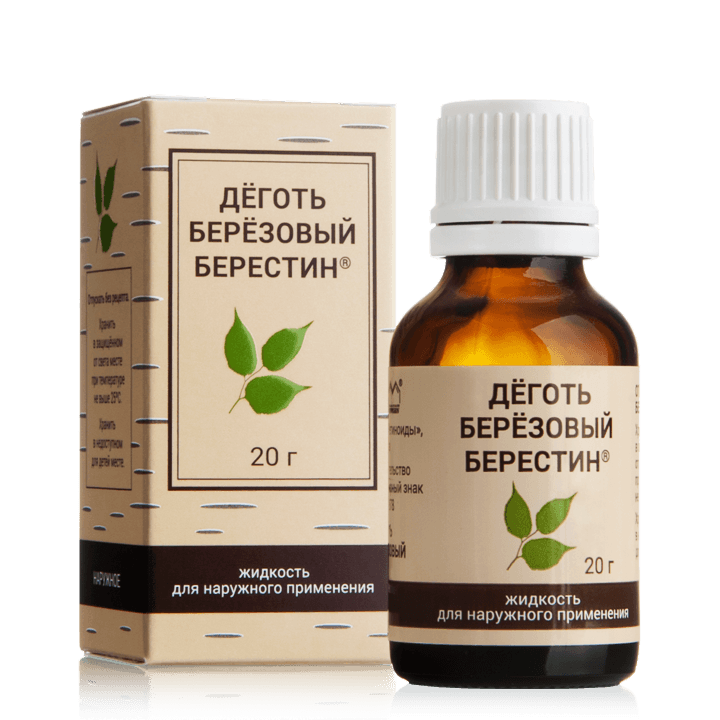 Деготь березовый Берестин, жидкость для наружного применения, 20 г, 1 шт. фото