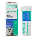 Ацетилцистеин-Тева, 200 мг, таблетки шипучие, 10 шт. фото
