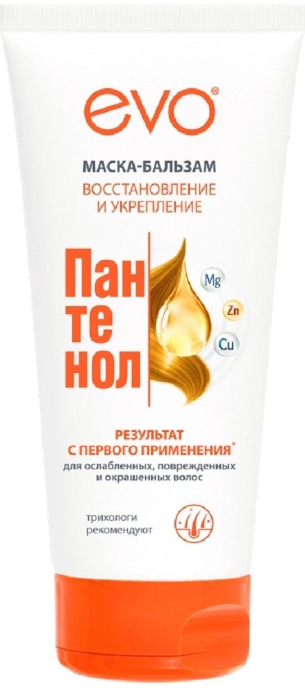 EVO Пантенол, маска-бальзам для волос, 200 мл, 1 шт, для сухих и поврежденных волос фото