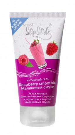 СлипСлайд Гель-смазка интимная увлажная романтическая формула, гель, 50 мл, 1 шт, малиновый смузи фото