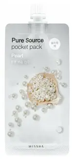 Missha Pure Source Pocket pack Маска кремовая ночная, маска для лица, 10 мл, 1 шт, с экстрактом жемчуга фото
