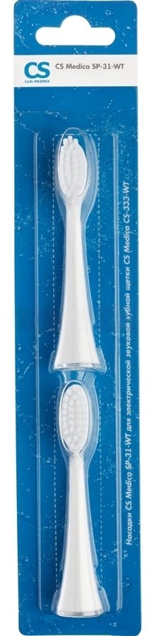 CS Medica SP-31-WT Насадки для зубной щетки CS Medica CS-333-WT, 2 шт, белого цвета фото